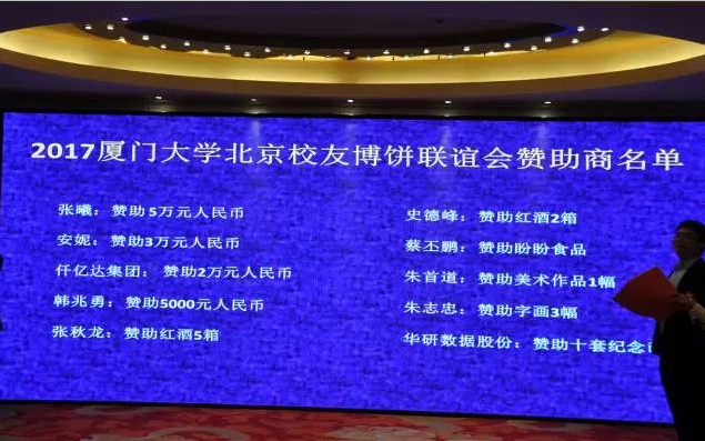 “博餅”是閩南地區有的傳統形式歡慶，此次活動以這種形式向母校致以美優的祝福，也寄托著各地廈人永久母校情和青春回憶的活動。